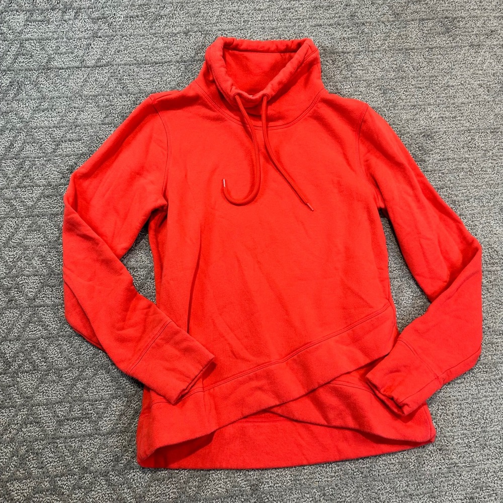 DSG Women's Size S Red Long Sleeve Cowl Neck Pullover Athletic Sweatshirt